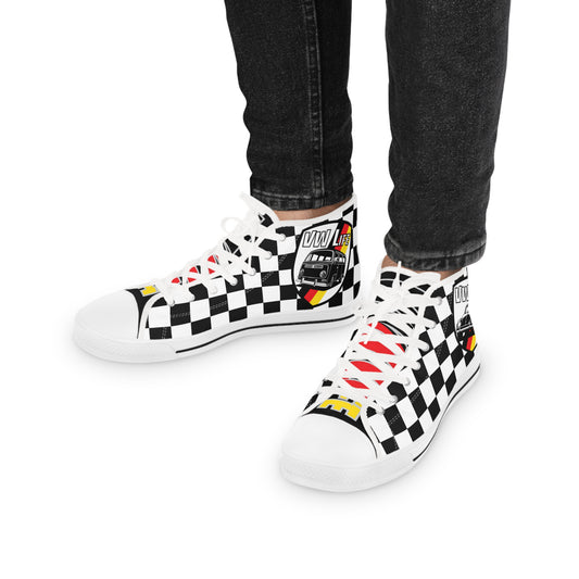 VWLife Men's High Top Checkered Sneakers