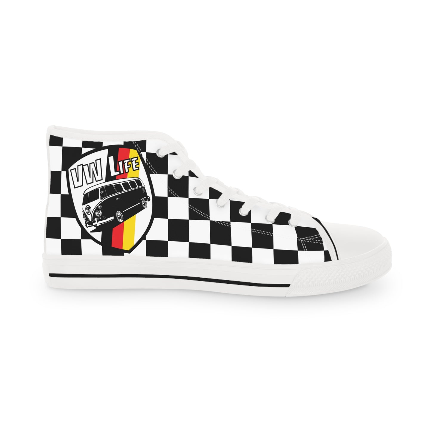 VWLife Men's High Top Checkered Sneakers