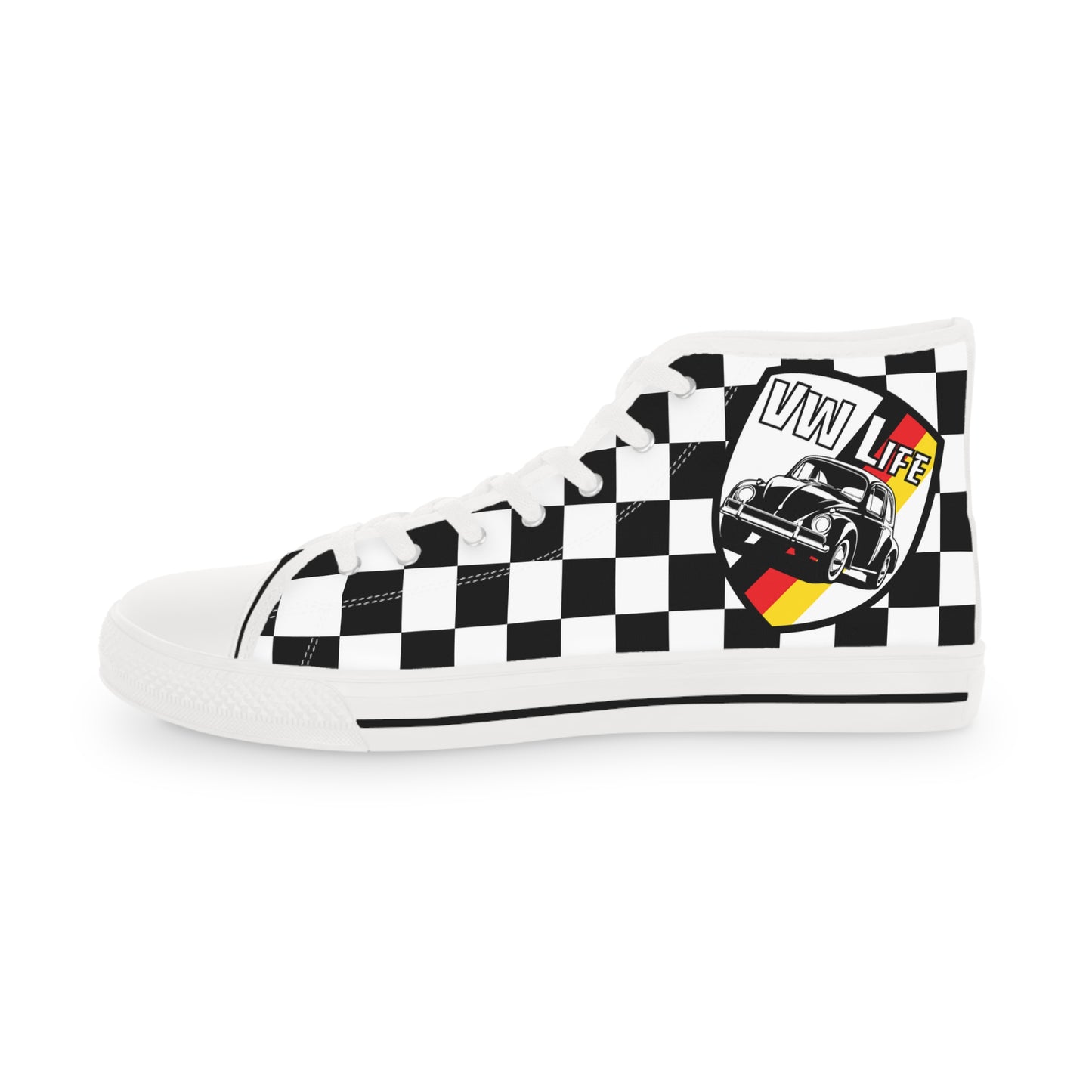 VWLife Men's High Top Checkered Sneakers